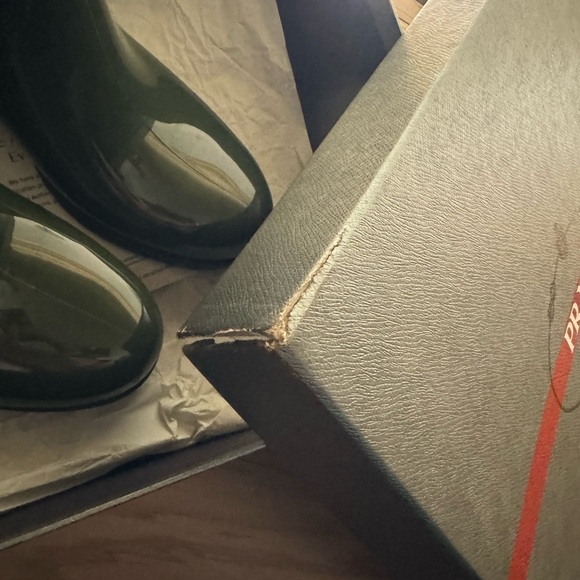 Authentic PRADA SPORT GREEN Rubber Women's Boots Sz 39 (US 9) RARE MILITARY - Picture 10 of 11